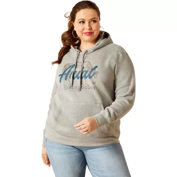 imageAriat Womens Hooded SweatshirtReal Grazing Heather Grey