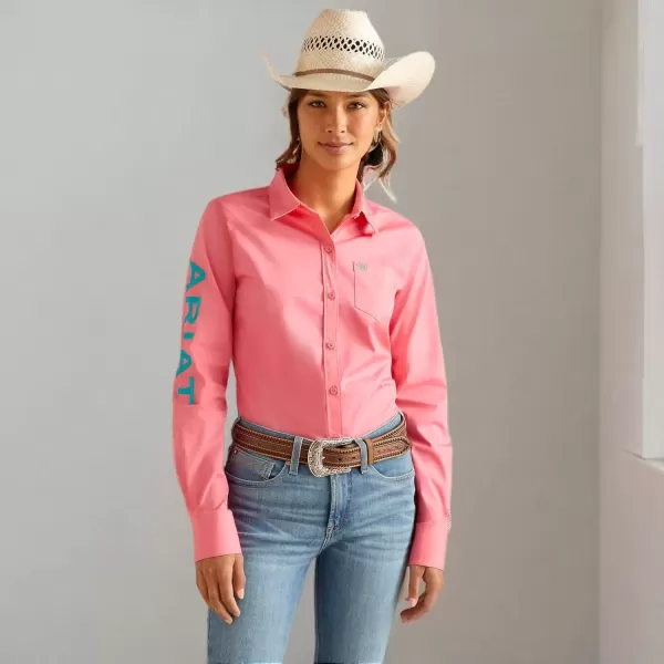 imageAriat Womens Team Kirby Stretch ShirtCamellia Rose