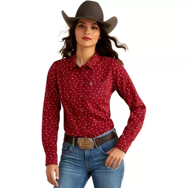 imageAriat Womens Team Kirby Stretch ShirtDark Red