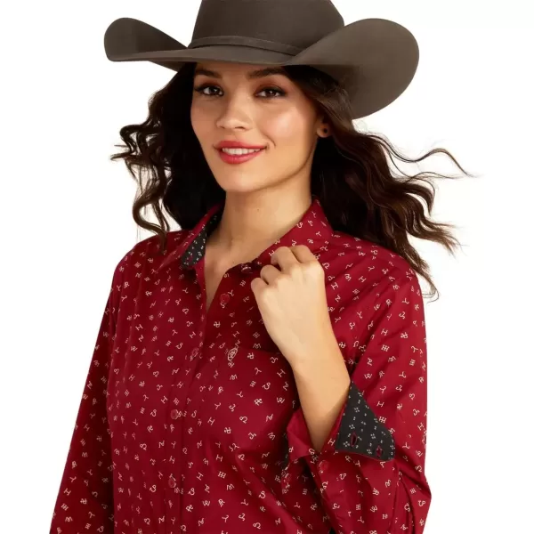 imageAriat Womens Team Kirby Stretch ShirtDark Red