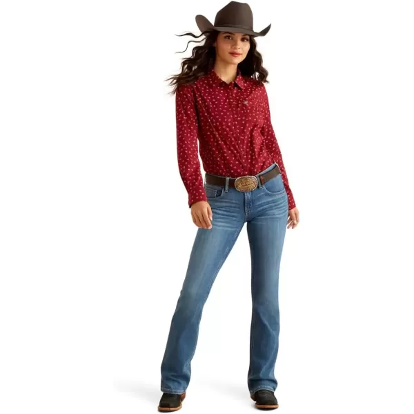 imageAriat Womens Team Kirby Stretch ShirtDark Red