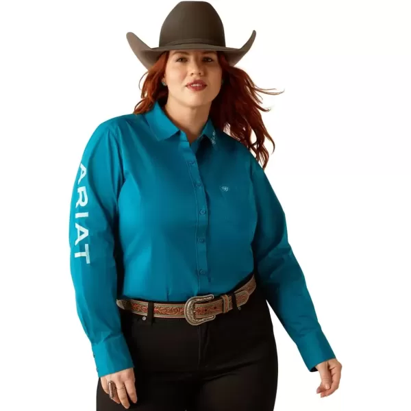 imageAriat Womens Team Kirby Stretch ShirtOcean Depths