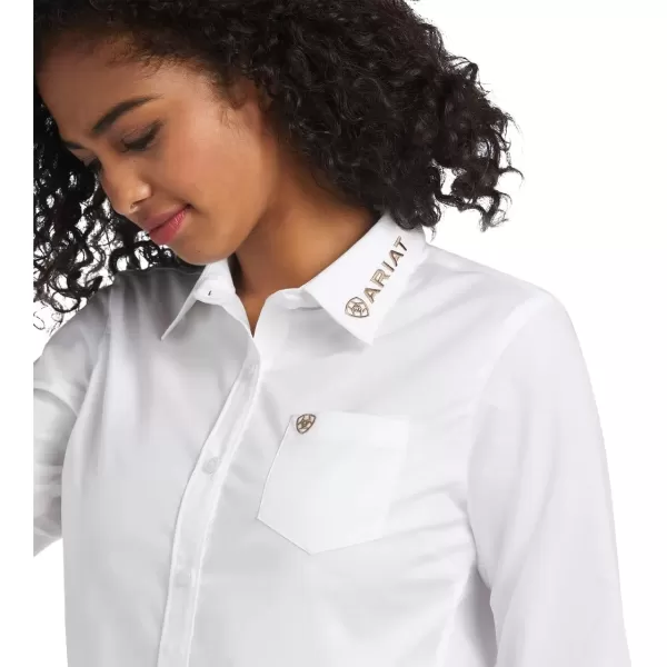 imageAriat Womens Team Kirby Stretch ShirtWhite W Leopard Logo