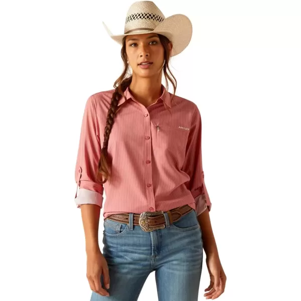 imageAriat Womens VentTEK II Stretch ShirtFaded Rose Pinstripe