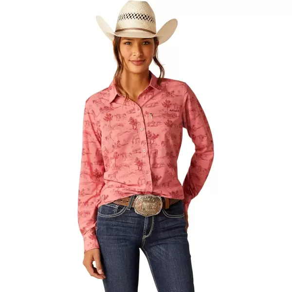imageAriat Womens VentTEK II Stretch ShirtFaded Rose Toile