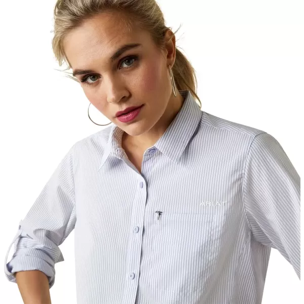 imageAriat Womens Western VentTEK Stretch ShirtClassic Blue Stripe