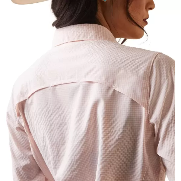 imageAriat Womens Western VentTEK Stretch ShirtCoral Blush  White Check