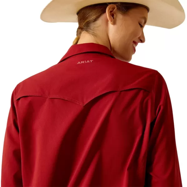 imageAriat Womens Western VentTEK Stretch ShirtSundried Tomato