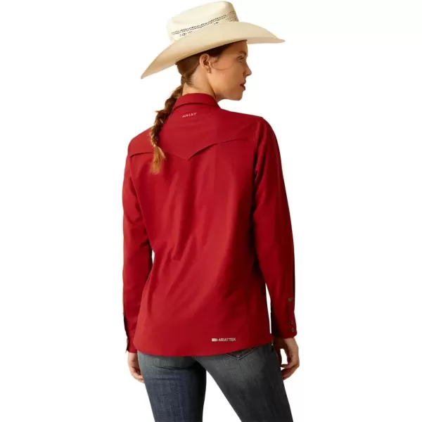 imageAriat Womens Western VentTEK Stretch ShirtSundried Tomato