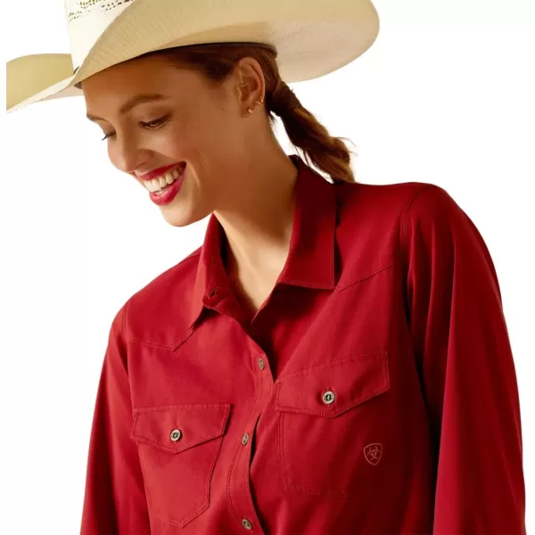 imageAriat Womens Western VentTEK Stretch ShirtSundried Tomato