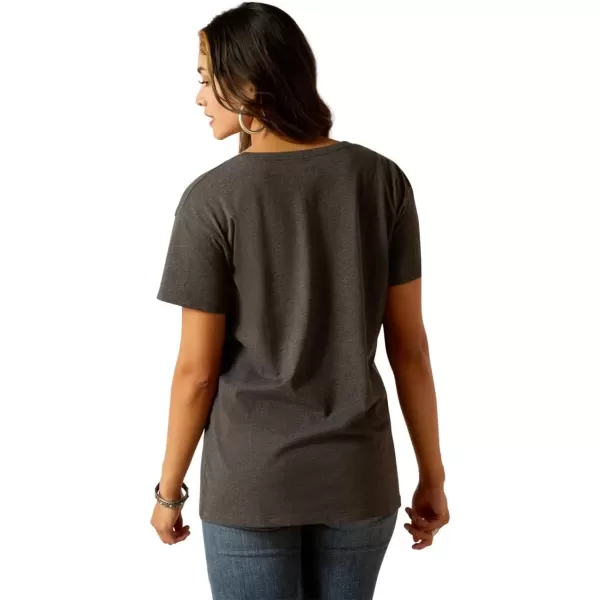 imageAriat Womens Ariat Mountain Patterns TShirtCharcoal HeatherAriat Mountain Patterns