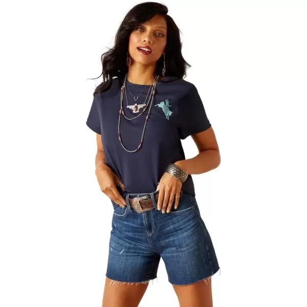 imageAriat Womens Bronco TShirtNavy