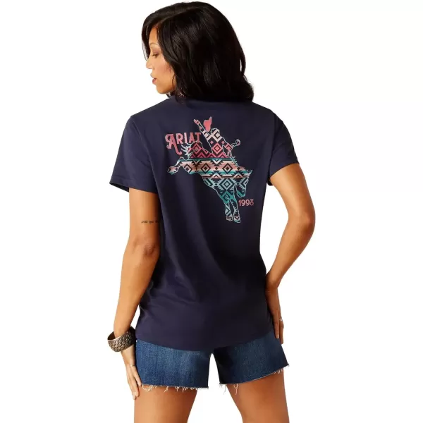imageAriat Womens Bronco TShirtNavyBronco