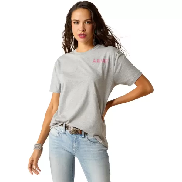 imageAriat Womens Cactus Rose TShirtHeather GreyCactus Rose
