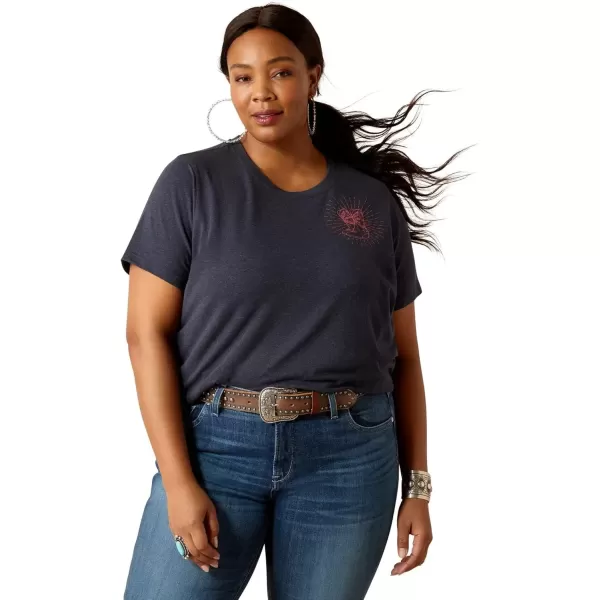 imageAriat Womens Graphic TShirtAdmiralty Blue HeatherAriat Genuine