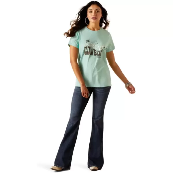 imageAriat Womens Graphic TShirtAqua HeatherAriat Cowboy
