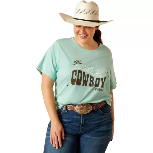 imageAriat Womens Graphic TShirtAqua HeatherAriat Cowboy