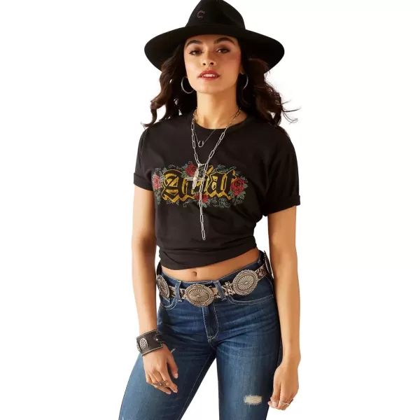 imageAriat Womens Graphic TShirtBlack HeatherAriat Gothic Florals