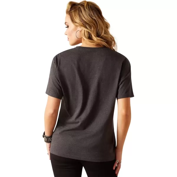 imageAriat Womens Graphic TShirtBlack HeatherShield