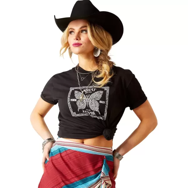 imageAriat Womens Graphic TShirtBlackAriat Butterfly Bandana