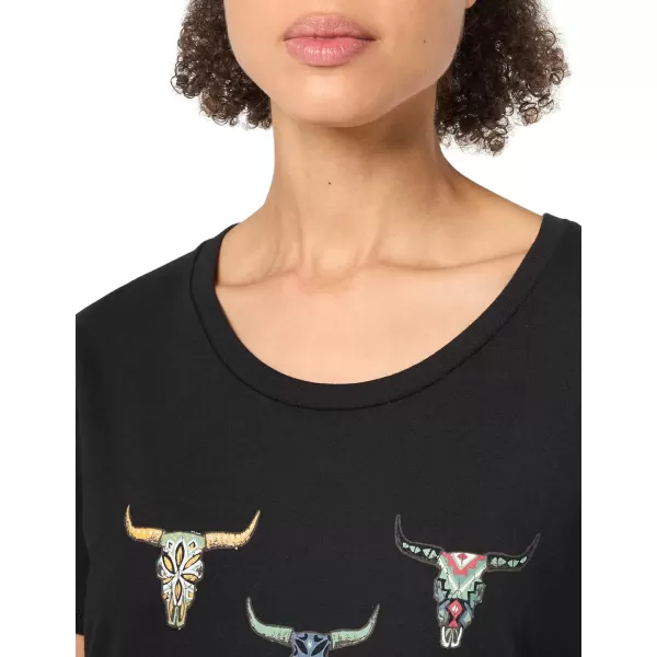 imageAriat Womens Graphic TShirtBlackAriat Deco Skulls