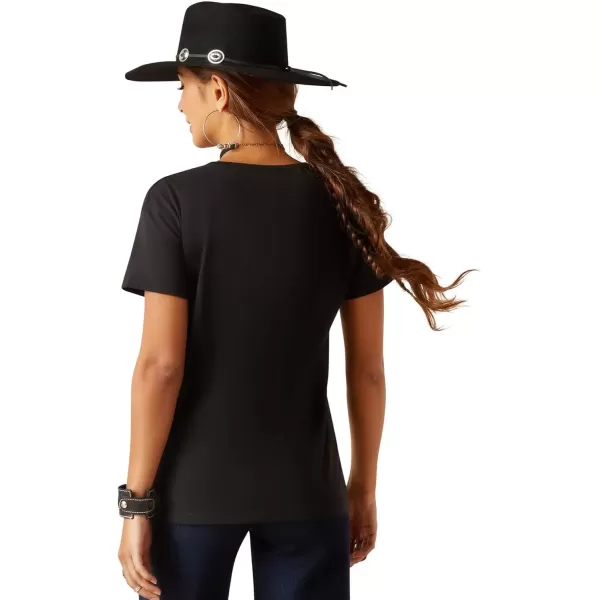 imageAriat Womens Graphic TShirtBlackAriat Rainbow Script
