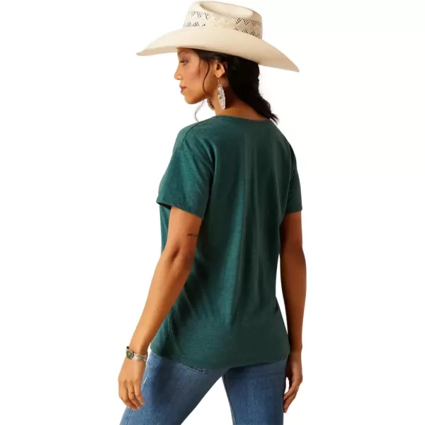 imageAriat Womens Graphic TShirtDark Teal HeatherAriat Howdy Circle