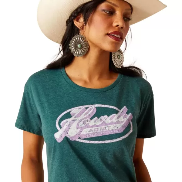 imageAriat Womens Graphic TShirtDark Teal HeatherAriat Howdy Circle