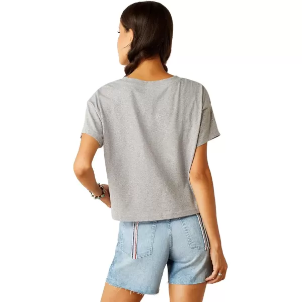 imageAriat Womens Graphic TShirtHeather GreyHomespun Flag
