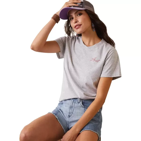 imageAriat Womens Graphic TShirtLight Heather GreyReal Cool Cow Tee