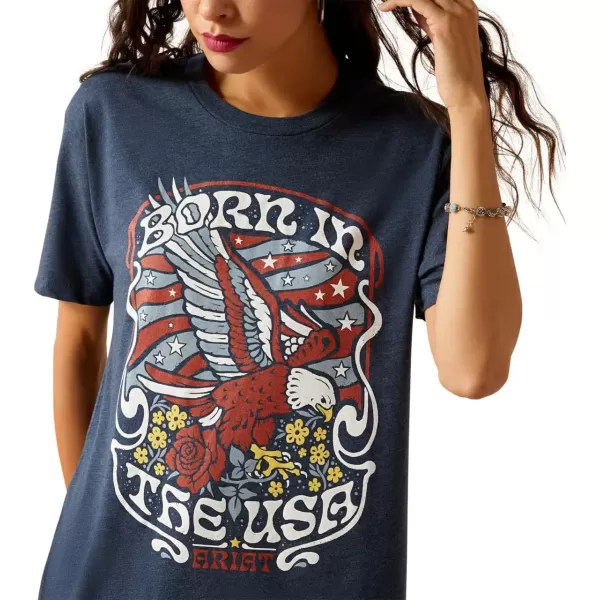 imageAriat Womens Graphic TShirtNavy HeatherAriat Usa Born