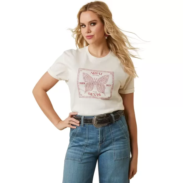Off White/Ariat Butterfly Bandana