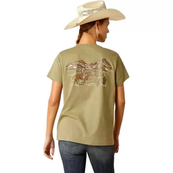 imageAriat Womens Graphic TShirtOil Green