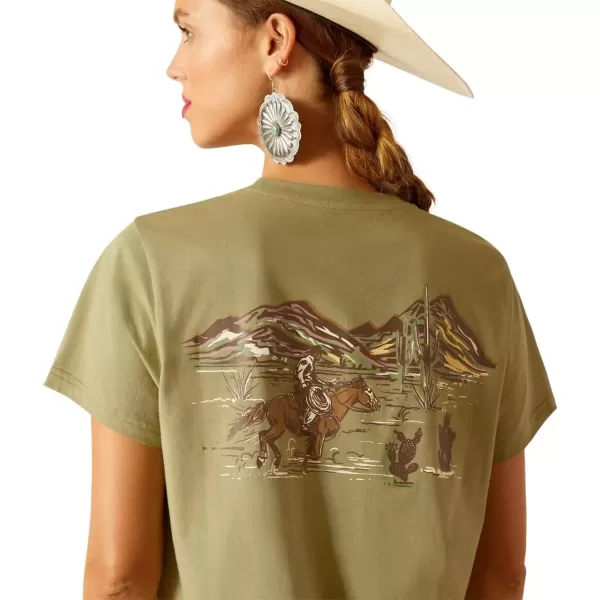 imageAriat Womens Graphic TShirtOil Green