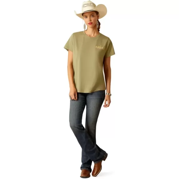 imageAriat Womens Graphic TShirtOil Green