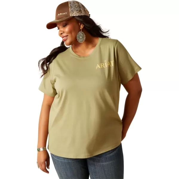 imageAriat Womens Graphic TShirtOil Green