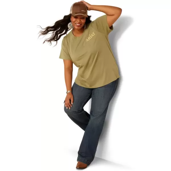 imageAriat Womens Graphic TShirtOil Green