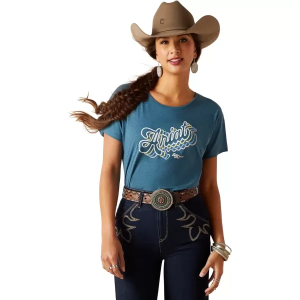 Steel Blue Heather/Ariat Rainbow Script