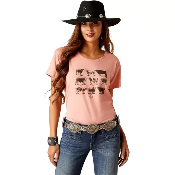 imageAriat Womens Graphic TShirtSunset HeatherAriat Cow Chart