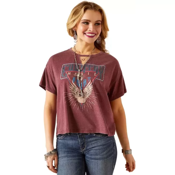 imageAriat Womens Graphic TShirtTawny PortRock N Roll