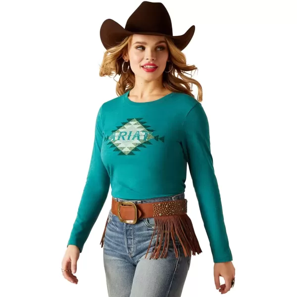 imageAriat Womens Graphic TShirtTeal Green HeatherAriat Southwest Logo