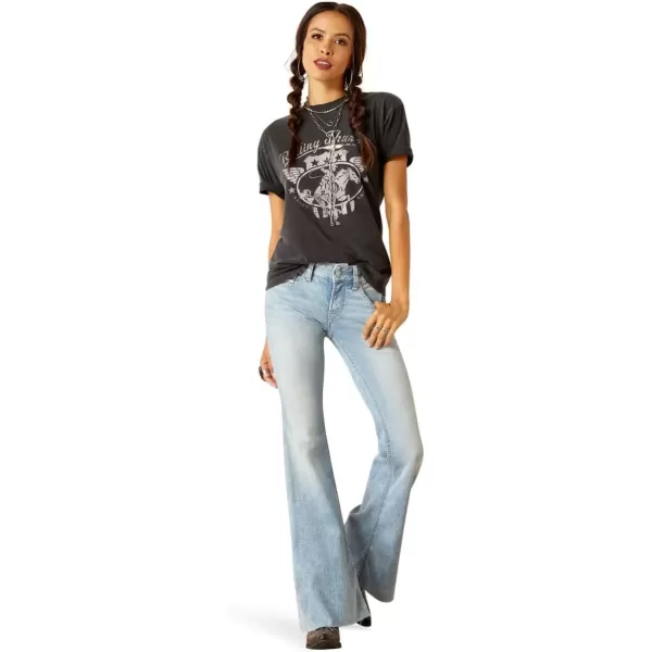 imageAriat Womens Rolling Thunder TShirtBlack Acid WashRolling Thunder