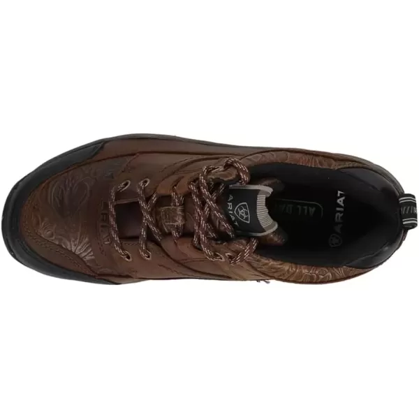 imageAriat Womens Terrain Eco BootDistressed BrownBrown Floral Emboss