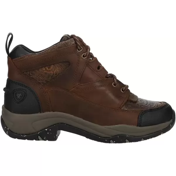 imageAriat Womens Terrain Eco BootDistressed BrownBrown Floral Emboss
