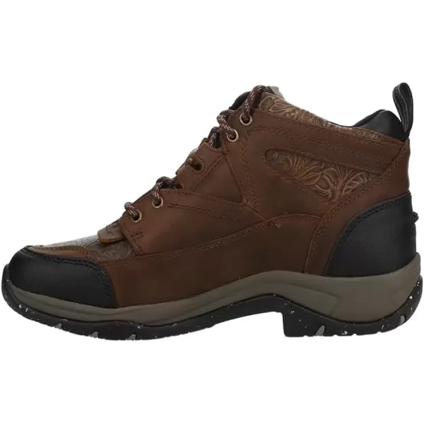 imageAriat Womens Terrain Eco BootDistressed BrownBrown Floral Emboss
