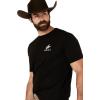 imageAriat Mens Graphic TShirtBlackBronco Flag