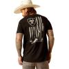 imageAriat Mens Graphic TShirtBlackCactus Flag