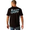 imageAriat Mens Graphic TShirtBlackChrome Wire