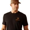 imageAriat Mens Graphic TShirtBlackFarm Fields