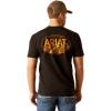 imageAriat Mens Graphic TShirtBlackFarm Fields